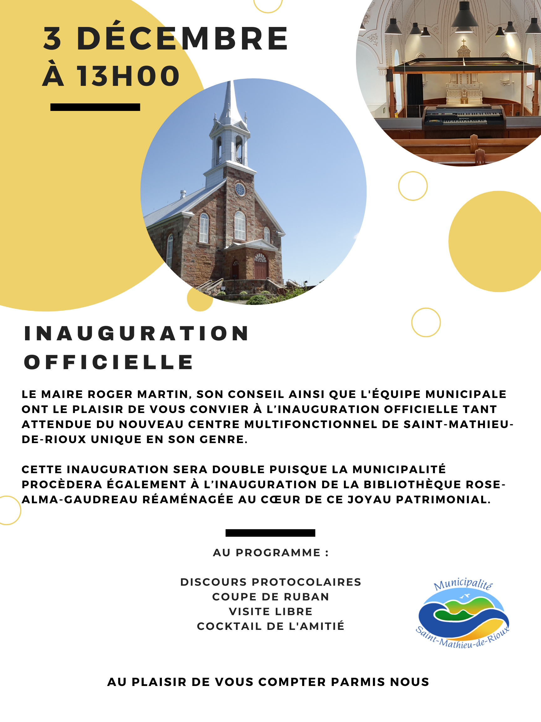 Inauguration de la nouveau Centre multifonctionnel Municipalité de